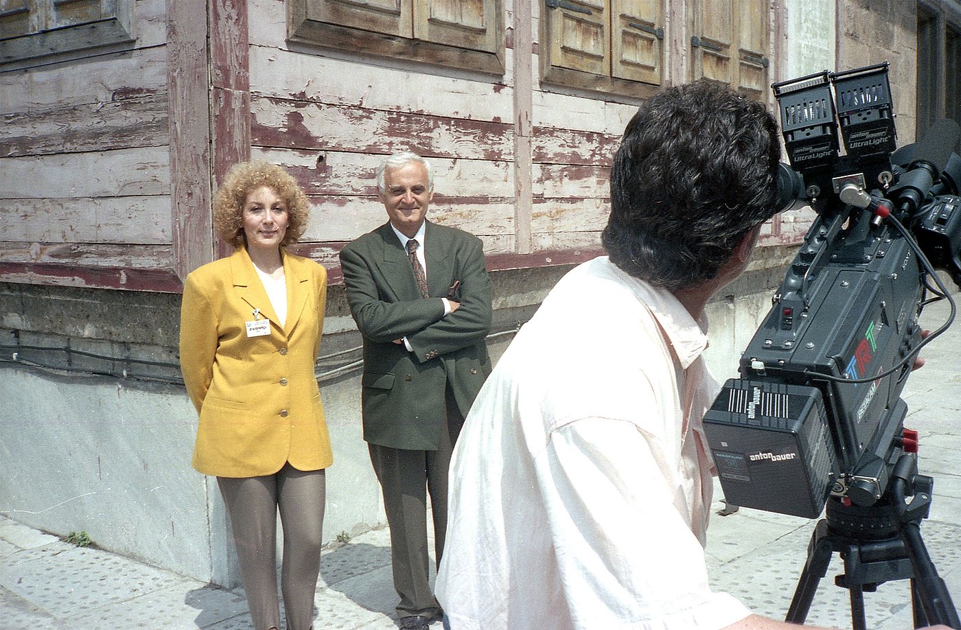 1991 Filming the Topkapı Palace documentary with TRT director Puna Endem